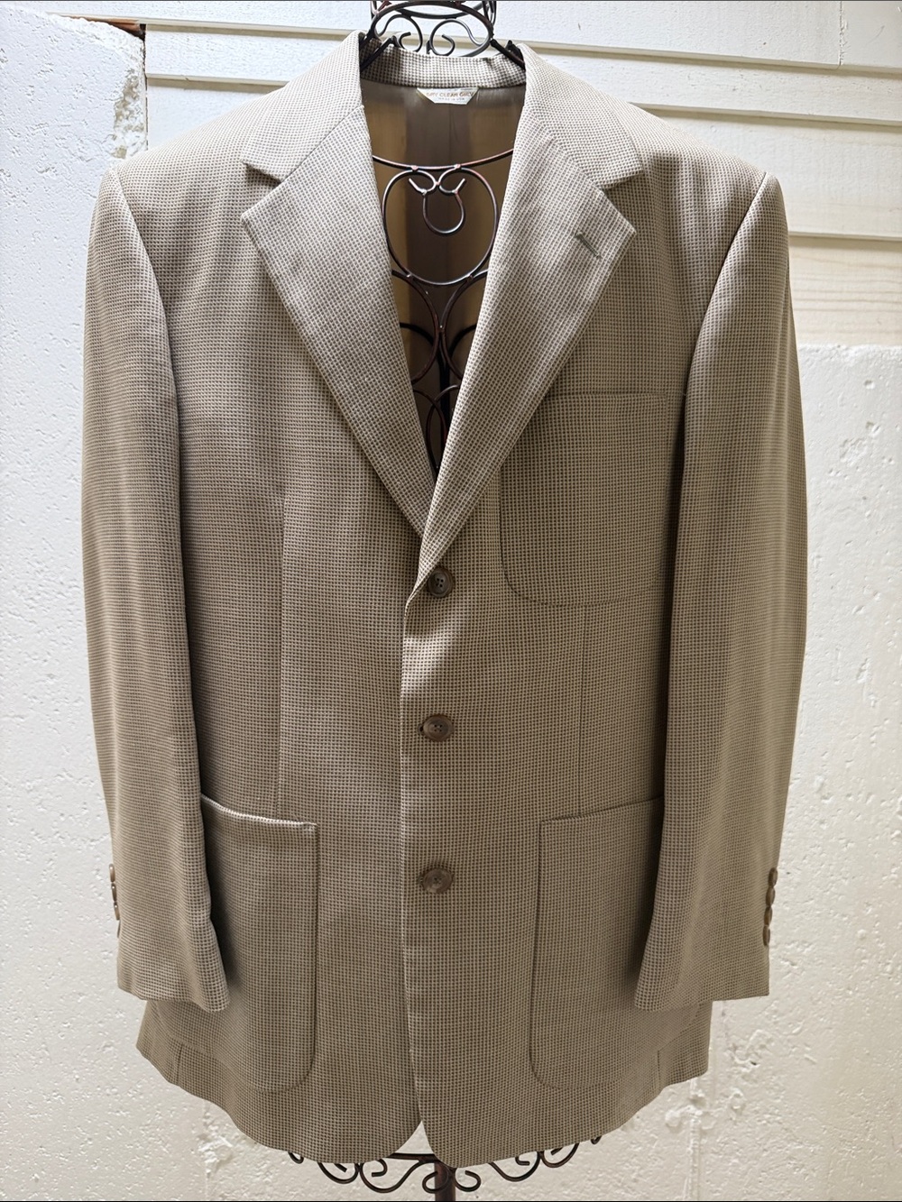 Vintage bill blass Beige Textured Sport Coat